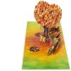 CUTPOPUP Anniversary Card Pop Up, Valentines Day, Wedding, Engagement, 3D Greeting Card (Parrot Couple)(Autumn Love Tree-6x8in)