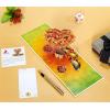 CUTPOPUP Anniversary Card Pop Up, Valentines Day, Wedding, Engagement, 3D Greeting Card (Parrot Couple)(Autumn Love Tree-6x8in)