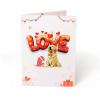CUTPOPUP Anniversary Card Pop Up, Valentines Day, Wedding, Engagement, 3D Greeting Card (Parrot Couple)(Golden Love-6x8in)