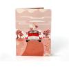 CUTPOPUP Anniversary Card Pop Up, Valentines Day, Wedding, Engagement, 3D Greeting Card (Parrot Couple)(Love Car-6x8in)