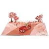 CUTPOPUP Anniversary Card Pop Up, Valentines Day, Wedding, Engagement, 3D Greeting Card (Parrot Couple)(Love Car-6x8in)