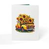 CUTPOPUP Birthday Card Pop Up, 3D Greeting Sea Animals, All Occasions (Turtle)(Sunflower Truck-6x8in)