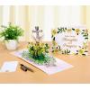 CUTPOPUP Religious Sympathy Card Pop Up 3D, with Caring Thoughts and Prayers, Blank Note Cards with Envelope (Lily with Cross)