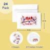 CUTPOPUP 3D Thank You Cards Small Business Pop Up, 24 Pcs Business ThankYou Card Pack with Envelopes, 4 Styles Small for Supporting Note SET TY3/US