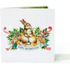 CUTPOPUP 40th Birthday Card Pop Up, Mother’s Day, 3D Greeting, Thank You Card (40th Sunflowers Bastket)(Rabbit Mama-6x8in)