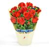 CUTPOPUP Birthday Card Pop Up, 10″x12″, Mothers Day, 3D Greeting Paper Flower Card (Bouquet of RedRose)