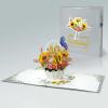 CUTPOPUP Birthday Card Pop Up, 3D Birthday Card, Anniversary, 3D Greeting Card (Magnolia Tree)(40th Sunflowers Bastket-6x6in)