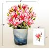 CUTPOPUP Birthday Card Pop Up, 6″x8″, Mothers Day, 3D Greeting Paper Flower Card (Bouquet of Magnolia)