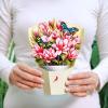CUTPOPUP Birthday Card Pop Up, 6″x8″, Mothers Day, 3D Greeting Paper Flower Card (Bouquet of Magnolia)