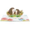 CUTPOPUP Birthday Card Pop Up, Birthday 3D Popup Greeting, Birthday Card for Women (Hummingbird Wisteria)(Hedgehog Mama-6x8in)