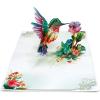 CUTPOPUP Birthday Card Pop Up, Birthday 3D Popup Greeting, Birthday Card for Women (Hummingbird Wisteria)(Hummingbird Purple Flower-6x8in)