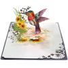 CUTPOPUP Birthday Card Pop Up, Birthday 3D Popup Greeting, Birthday Card for Women (Hummingbird Wisteria)(Hummingbird Sunflower-6x8in)