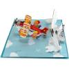 CUTPOPUP Fathers Day Card Pop Up, Birthday 3D Greeting Card (Father’s Day Plane)(Fathers Day Plane)