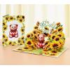CUTPOPUP Get Well Card with Envelope, Pop Up Get Well Soon for Women Men Kids After Surgery (Sunflower and Bear)