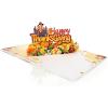 CUTPOPUP Happy Thanksgiving Card Pop Up, Thanksgiving Card Pop Up, Fall Greeting Thank You Holiday Card (Thanksgiving Text)(Thanksgiving Text-6x8in)