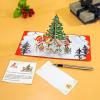 CUTPOPUP Merry Christmas Pop Up, 3D Holiday Greeting Xmas Card (Christmas Tree)(Xmas Children and Tree – 6″x6″)