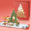 CUTPOPUP Merry Christmas Pop Up, 3D Holiday Greeting Xmas Card (Christmas Tree)(Xmas Children and Tree – 6″x6″)