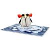 CUTPOPUP Valentines Day Card Pop Up, Anniversary Card, Wedding 3D Greeting Card, Valentine’s Day, Romantic Loved Card (Love Castle)(PenguinCouple-6x8in)