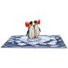 CUTPOPUP Valentines Day Card Pop Up, Anniversary Card, Wedding 3D Greeting Card, Valentine’s Day, Romantic Loved Card (Love Castle)(PenguinCouple-6x8in)