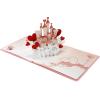 CUTPOPUP Valentines Day Card Pop Up, Anniversary Card, Wedding 3D Greeting Card, Valentine’s Day, Romantic Loved Card (Love Castle)(Valentiens Love Castle)
