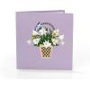 CUTPOPUP White Lily Sympathy Pop Up Card, With Sympathy Card, Loss of Loved One, Pet, Mom, Dad, Child, Condolence, Bereavement, Grief with Envelope (White Lily)