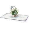CUTPOPUP White Lily Sympathy Pop Up Card, With Sympathy Card, Loss of Loved One, Pet, Mom, Dad, Child, Condolence, Bereavement, Grief with Envelope (White Lily)