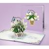 CUTPOPUP White Lily Sympathy Pop Up Card, With Sympathy Card, Loss of Loved One, Pet, Mom, Dad, Child, Condolence, Bereavement, Grief with Envelope (White Lily)