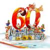 CUTPOPUP Anniversary Card Pop Up, Wedding 3D Greeting Card (60th Anniversary Pigeon Couple)