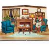 CUTPOPUP Birthday Card for Men, Fathers Day Card Pop Up, Father’s Day, Birthday 3D Greeting Card for Husband, Son, Dad, Grandpa (BBQ Grill)(Papa Bear reading-6x8in)
