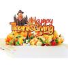CUTPOPUP Happy Thanksgiving Card Pop Up, Thanksgiving Card Pop Up, Fall Greeting Thank You Holiday Card (Thanksgiving Text)(Thanksgiving Text-6x8in)