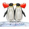 CUTPOPUP Valentines Day Card Pop Up, Anniversary Card, Wedding 3D Greeting Card, Valentine’s Day, Romantic Loved Card (Love Castle)(PenguinCouple-6x8in)