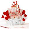 CUTPOPUP Valentines Day Card Pop Up, Anniversary Card, Wedding 3D Greeting Card, Valentine’s Day, Romantic Loved Card (Love Castle)(Valentiens Love Castle)