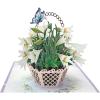 CUTPOPUP White Lily Sympathy Pop Up Card, With Sympathy Card, Loss of Loved One, Pet, Mom, Dad, Child, Condolence, Bereavement, Grief with Envelope (White Lily)