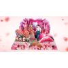 CUTPOPUP BlueJay Couple, Valentines Day Card Pop Up, Anniversary Card, Wedding, Engagement, 3D Greeting Card (BlueJay Couple-HeartDown)(Love Land-6x8in)