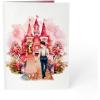 CUTPOPUP BlueJay Couple, Valentines Day Card Pop Up, Anniversary Card, Wedding, Engagement, 3D Greeting Card (BlueJay Couple-HeartDown)(Love Land-6x8in)