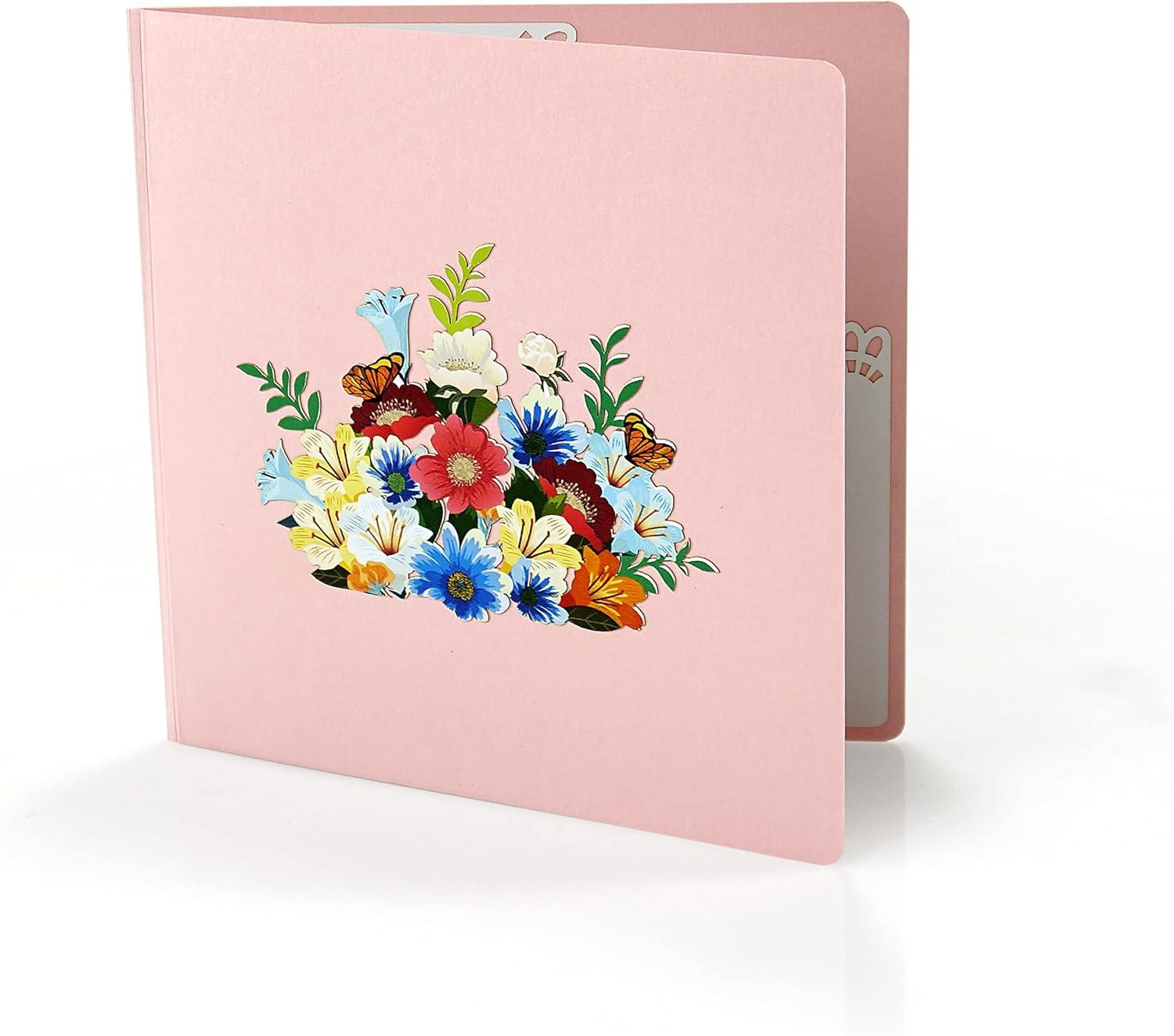 imageCUTPOPUP Birthday Card Pop Up Mothers Day 3D Greeting Thank You Card Flowers Birthday