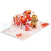 CUTPOPUP Valentine Card Pop Up, 3D Romantic Love Cards for Valentines Day (Happy Valentines Text)(Golden Love-6x8in)