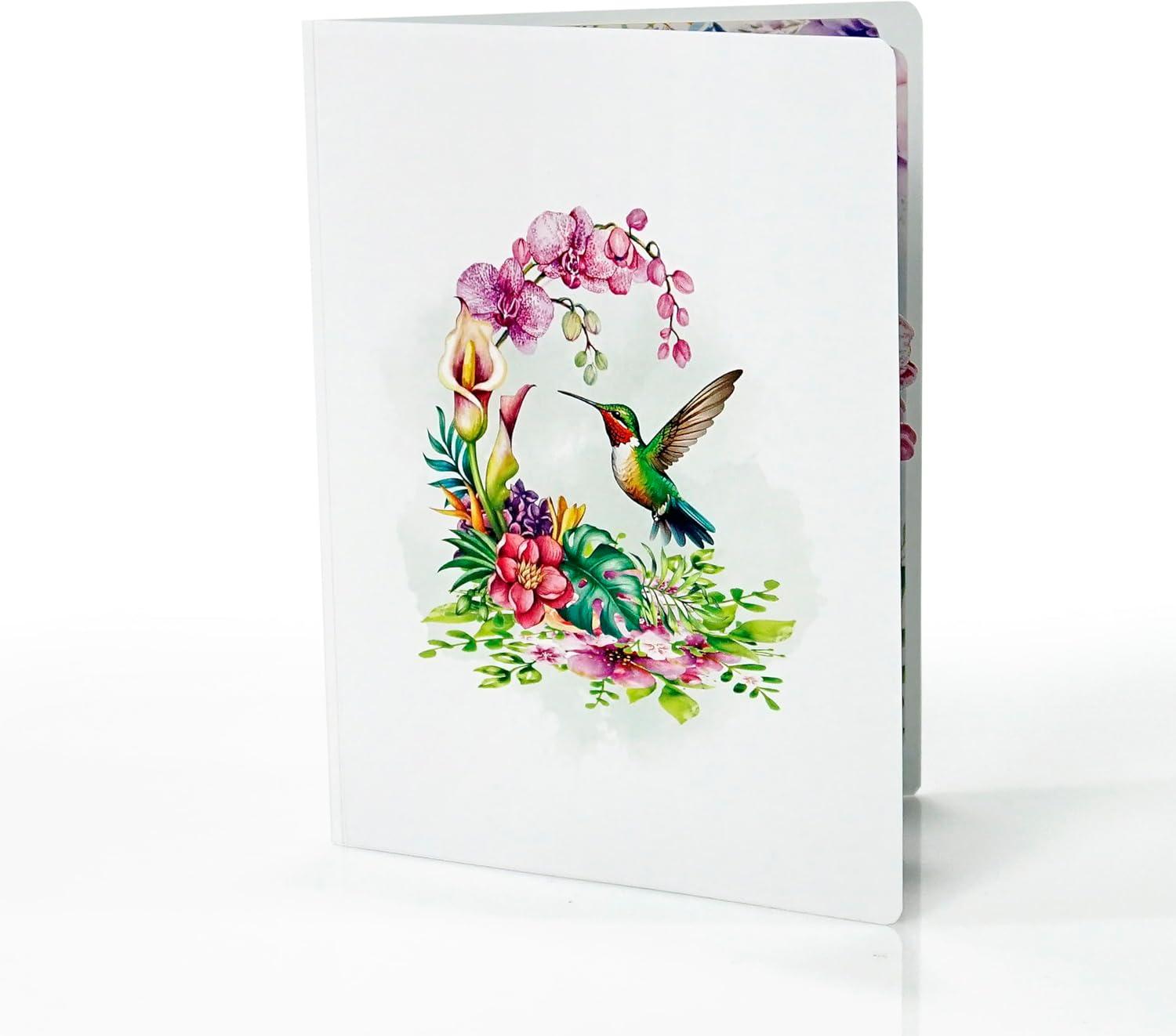 imageCUTPOPUP Mothers Day Card Pop Up 3D Birthday Greeting Card Mothers Day Card for Women Mom Wife Grandma Aunt Daughter Mama ChipmunkHummingbird Orchid6x8in