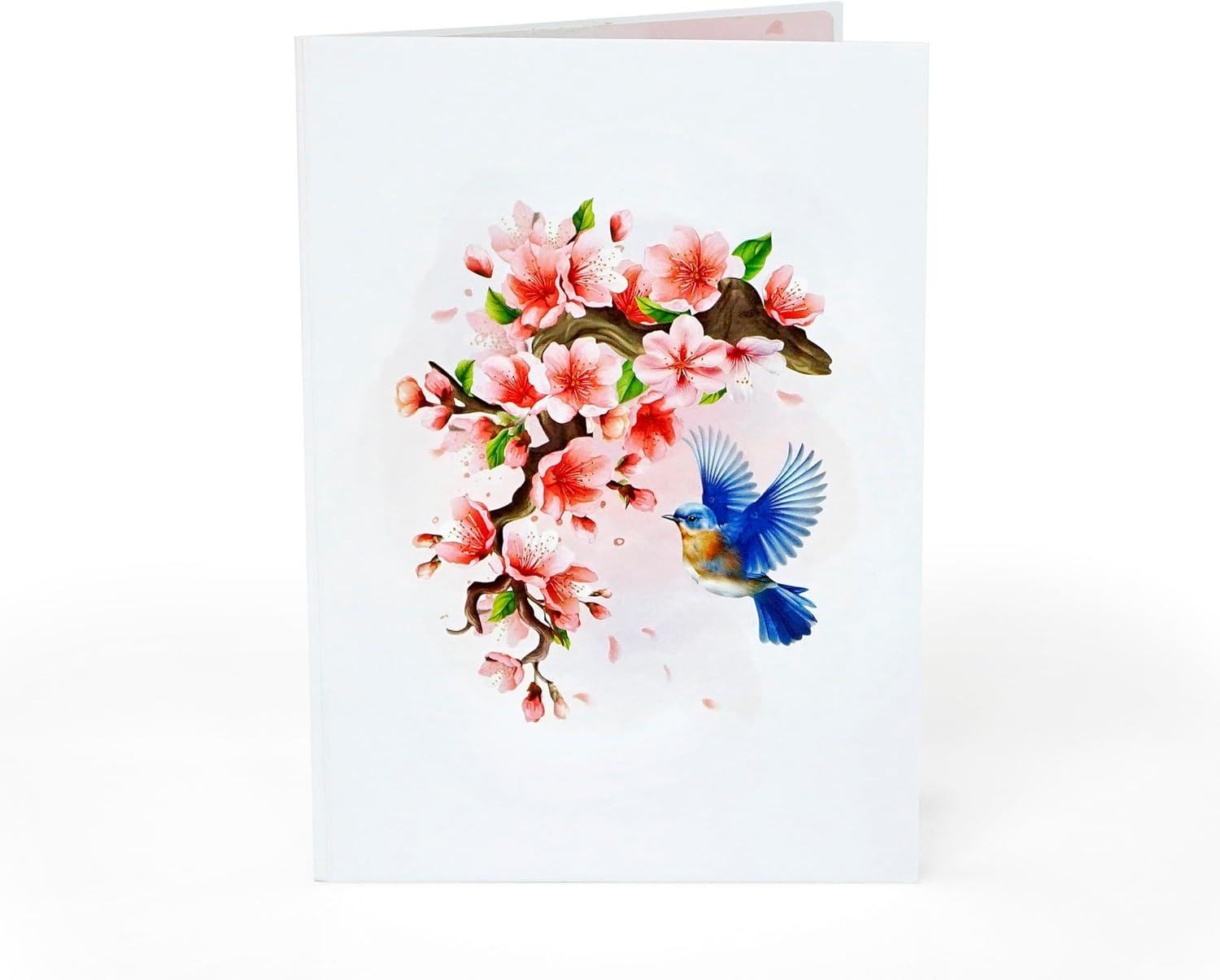 imageCUTPOPUP Mothers Day Card Pop Up 3D Birthday Greeting Card Mothers Day Card for Women Mom Wife Grandma Aunt Daughter Mama ChipmunkRobin Cherry6x8in