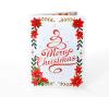 CUTPOPUP Christmas Card Pop Up, Poinsettia Card with Cardinals, 3D Xmas, New Year, Holiday Greeting Card (Poinsettia, Cardinals)(L-shape Poinsettia-6x8in)