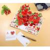 CUTPOPUP Christmas Card Pop Up, Poinsettia Card with Cardinals, 3D Xmas, New Year, Holiday Greeting Card (Poinsettia, Cardinals)(L-shape Poinsettia-6x8in)