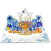 CUTPOPUP Hanukkah Pop Up Card, Happy Chanukah Holiday for Family Friends Boys, Girls, Men, Women (Menorah)