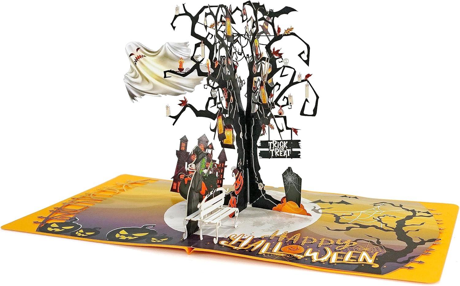 imageCUTPOPUP Turkey Thanksgiving Card Pop Up Halloween Card Pop Up Fall Greeting Thank You CardsGhost Tree Halloween