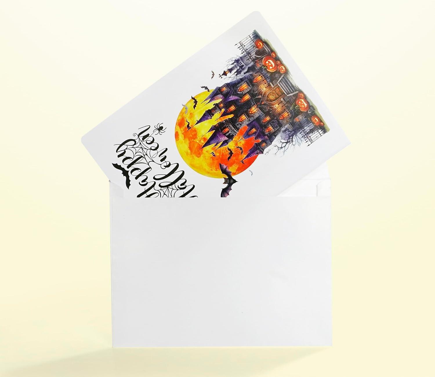 imageCUTPOPUP Turkey Thanksgiving Card Pop Up Halloween Card Pop Up Fall Greeting Thank You CardsNight Halloween Castle6x8in