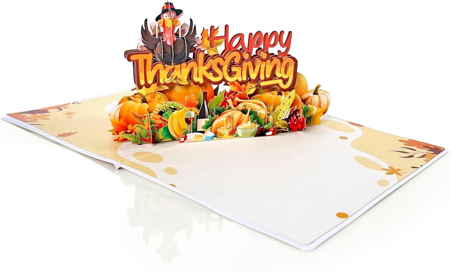 imageCUTPOPUP Turkey Thanksgiving Card Pop Up Halloween Card Pop Up Fall Greeting Thank You CardsThanksgiving Text6x8in