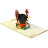 CUTPOPUP Turkey Thanksgiving Card Pop Up, Halloween Card Pop Up, Fall Greeting Thank You Cards(Turkey Thanksgiving – 6″ x 6″)
