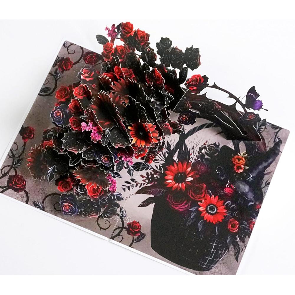 imageCUTPOPUP Halloween Card Pop Up 3D Haunted Party Greeting Cards for Boys Girls Men Women Haunted Night SD260US1520Halloween Flower6x8in