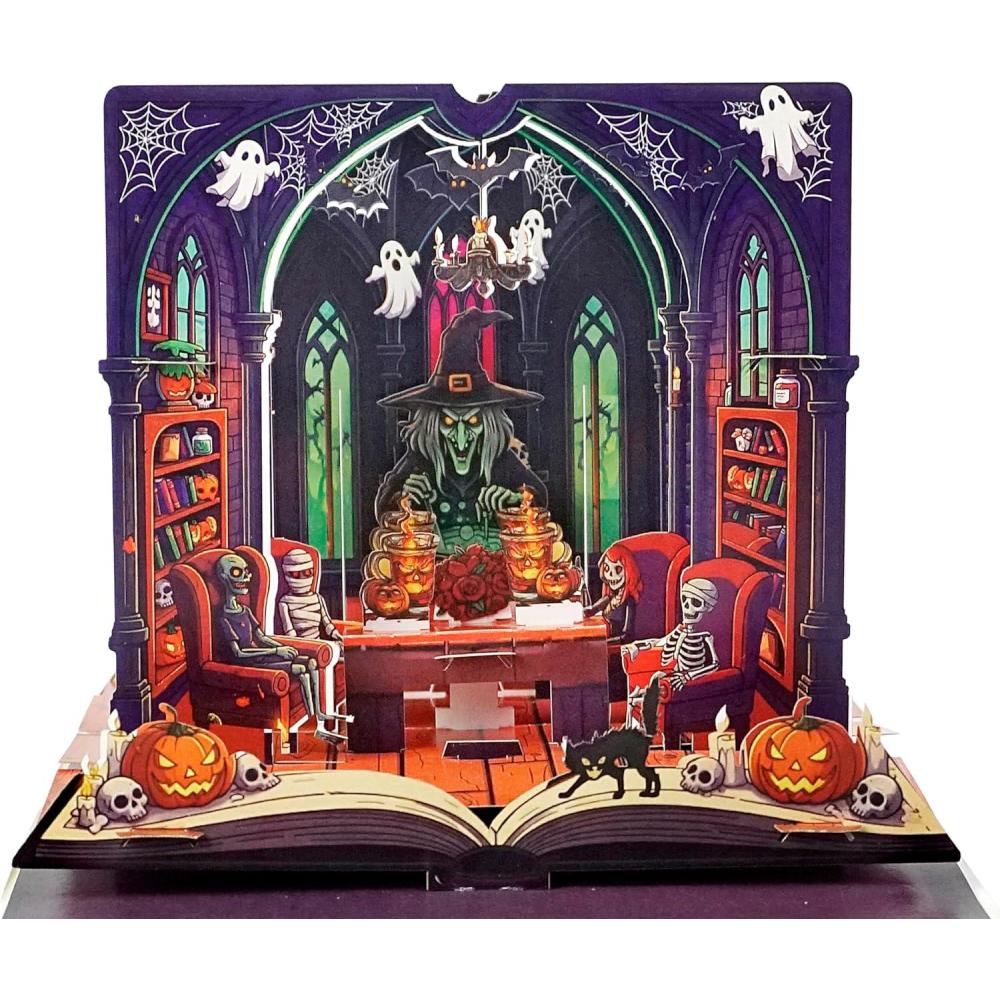 imageCUTPOPUP Halloween Card Pop Up 3D Haunted Party Greeting Cards for Boys Girls Men Women Haunted Night SD260US1520Haunted Night6x8in