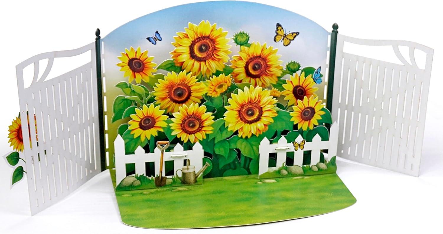 imageCUTPOPUP Birthday Card Pop Up 3D Greeting Flowers Cards for Women Mom Grandma Daughter Friends Bloom Garden FL191USBloom Sunflower6x8in