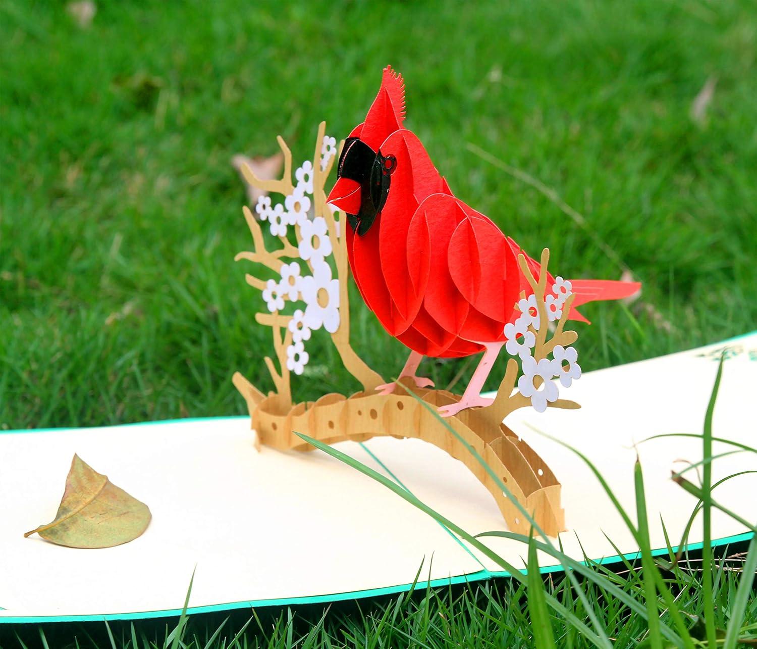 imageCUTPOPUP Mothers Day Card Pop Up Birthday Card Popup 3D Greeting Card Red Cardinal